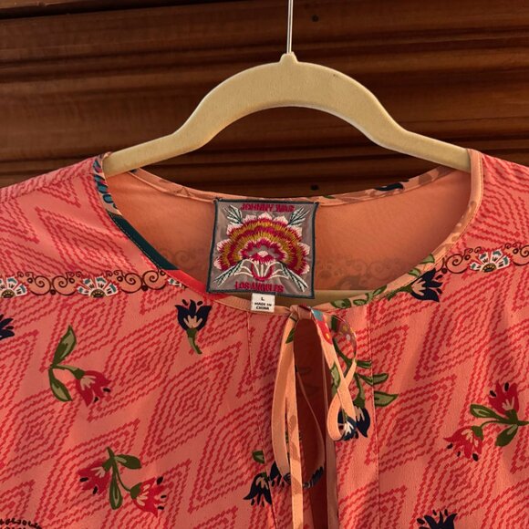 Johnny Was - Lakshmi Silk Mini Dress - Mother’s Collection L - Picture 3 of 5